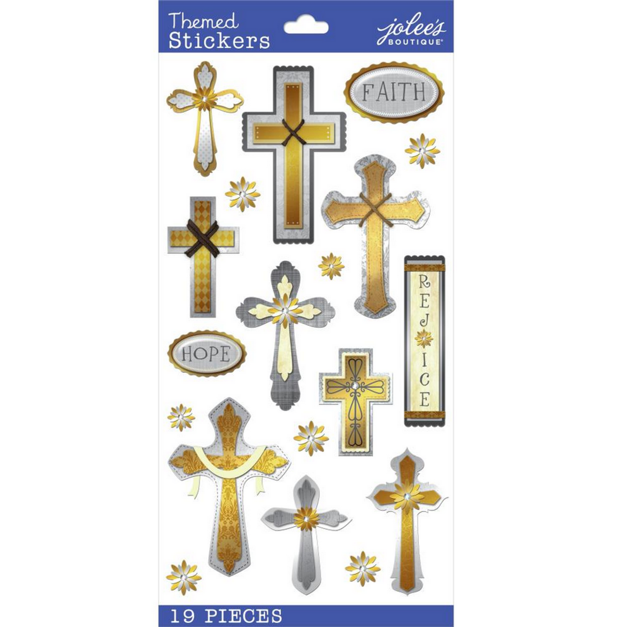 Jolee's Boutique Themed Stickers-Faith Hope Rejoice